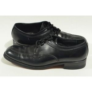 Mason Shoes 10.5 A Black Leather Velvet-Eez Lace Up‎ Dress Shoes